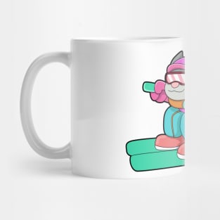 Cat as Ski jumper with Ski & Ski goggles Mug